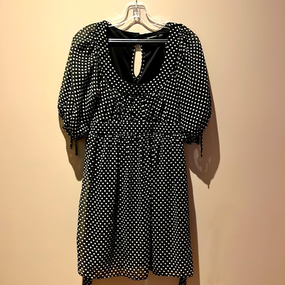 Atmosphere sheer polka dot babydoll dress or tunic. Size 14